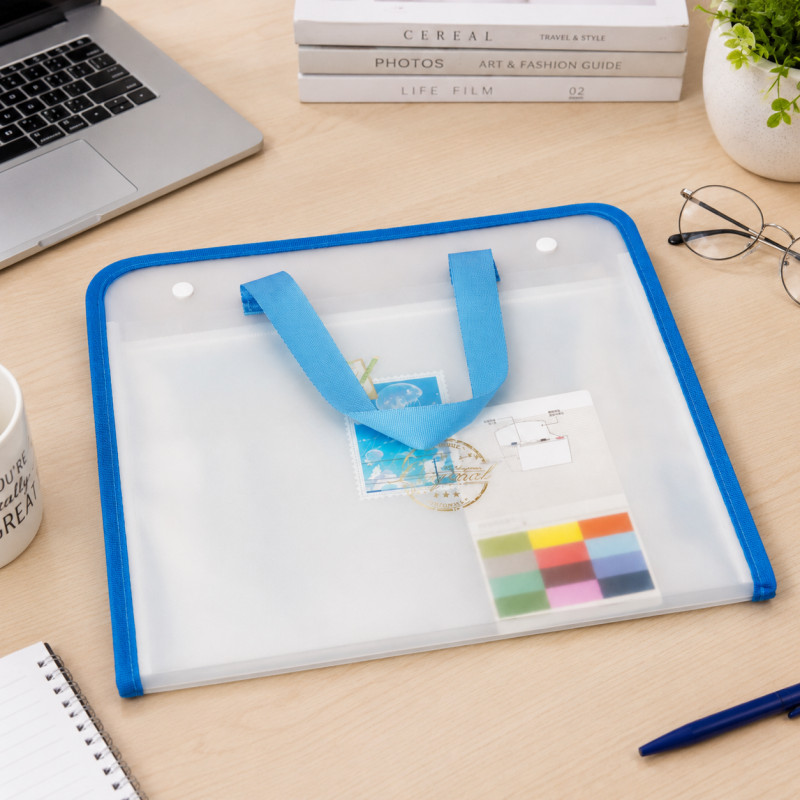 Soft Craft File Bag Designed for Everyday Convenience – Blue (W-32.6 CM)
