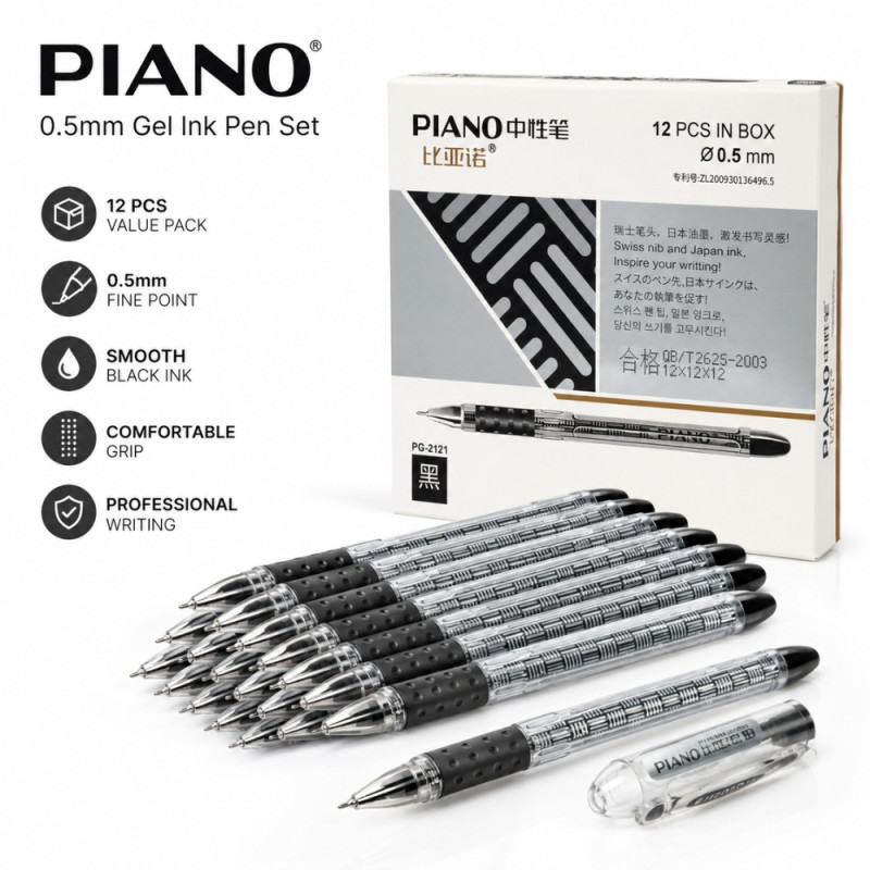 Modern pen – Black Premium Quality (12PCS)