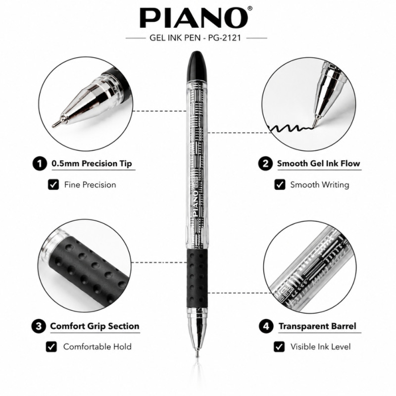 Modern pen – Black Premium Quality (12PCS)