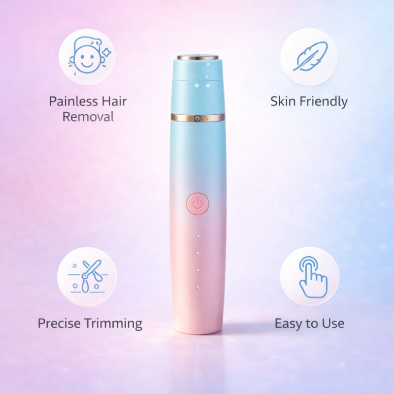 3-in-1 Electric Personal Trimmer – Aqua & Light Pink (13cm)