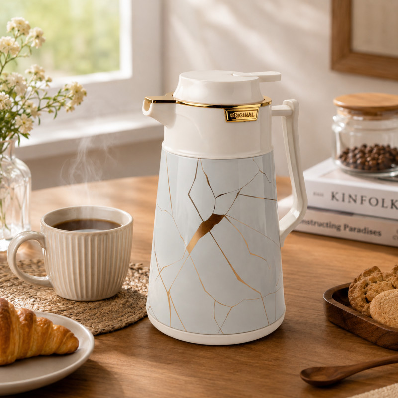 Ultra Form Vacuum Flask Designed for Temperature Retention &amp; On-the-Go – Beige (H-26, L-1.0)