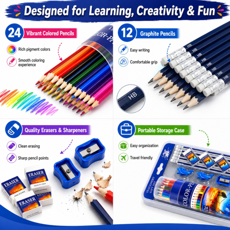 Classic art set – Multicolor Premium Quality (44PCS)