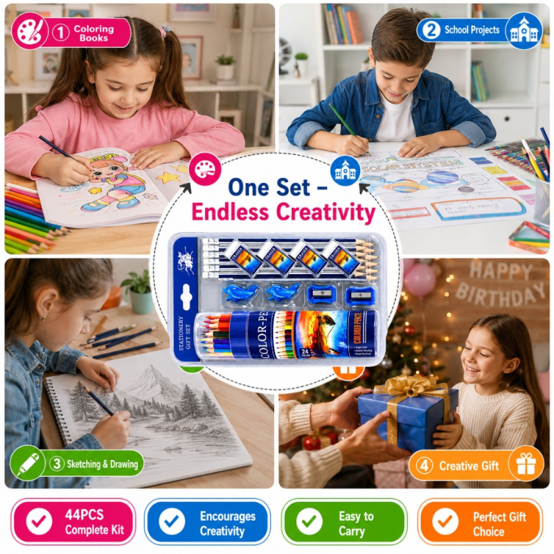 Classic art set – Multicolor Premium Quality (44PCS)