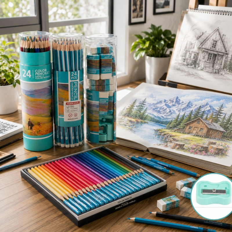 Elegant stationery set – Multicolor Premium Quality (24PCS)