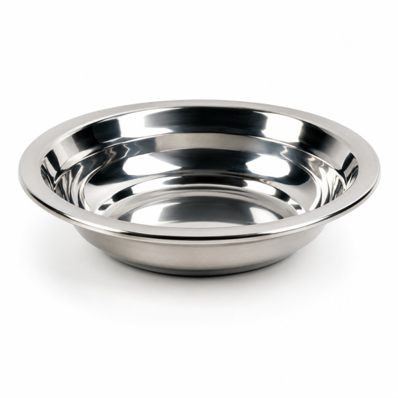 Stainless Steel Deep Soup Plate – 3 x 14cm – Silver
