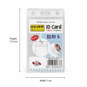 Lustrous Edge Id Card Holder Designed for Professional & Secure Identification – Transparent (H-11.5, W-7 CM) Lustrous Edge Id Card Holder Designed for Professional & Secure Identification – Transparent (H-11.5, W-7 CM)