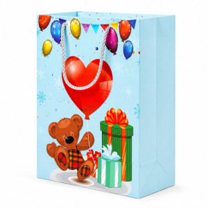 Premium Paper Gift Bag Elegant Golden Wreath Happy Birthday – 32cm Premium Paper Gift Bag Elegant Golden Wreath Happy Birthday – 32cm