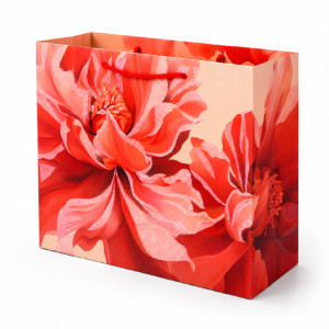 Elegant Multi-Color Floral Paper Gift Bag – Light Pink (32cm) Elegant Multi-Color Floral Paper Gift Bag – Light Pink (32cm)