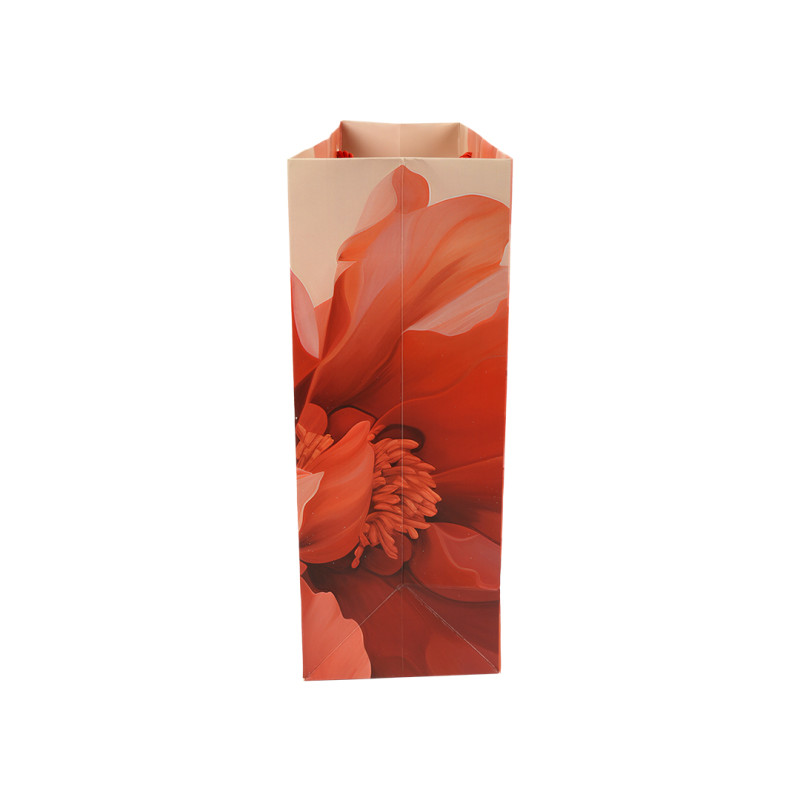 Elegant Floral Paper Gift Bag – Purple & Lavender (32cm)