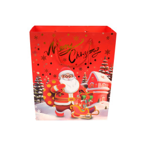 Merry Christmas Premium Paper Gift Bag – Festive Red (32cm)
