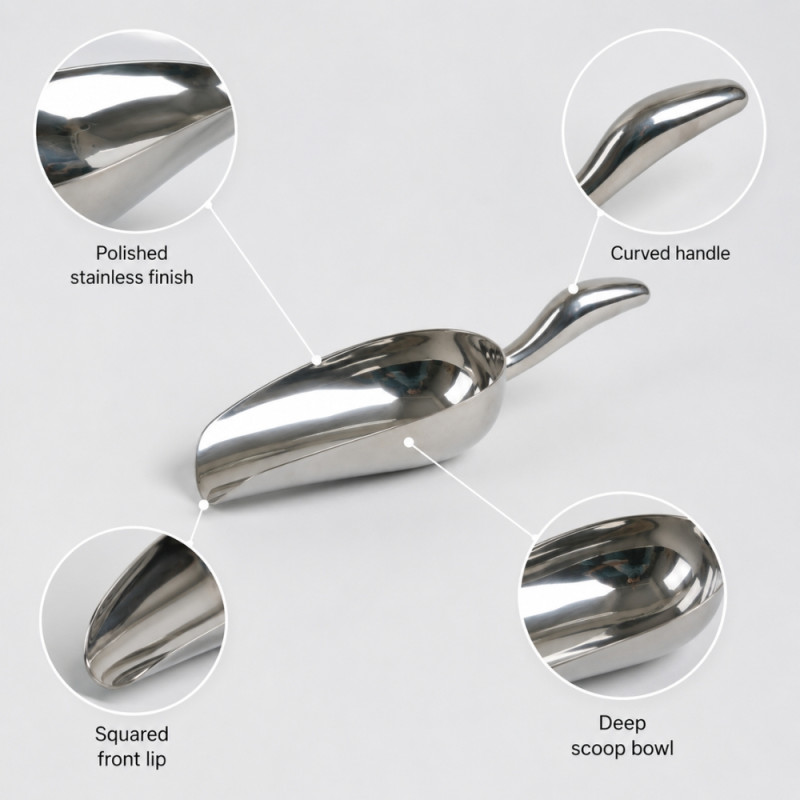 Stainless Steel Ice Scoop