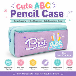 Modern pencil case – Lavender Premium Quality (10 x 20 x 6cm)