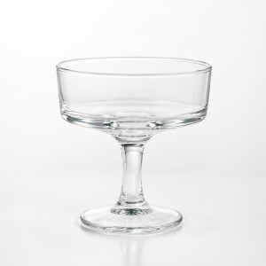 Luxury Clear Glass Stemmed Cocktail & Dessert Cups | 10x10.5cm Transparent