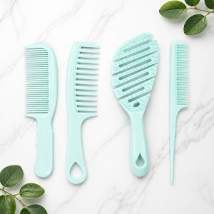 4-Piece Professional Hair Styling & Detangling Set – Refreshing Aqua
