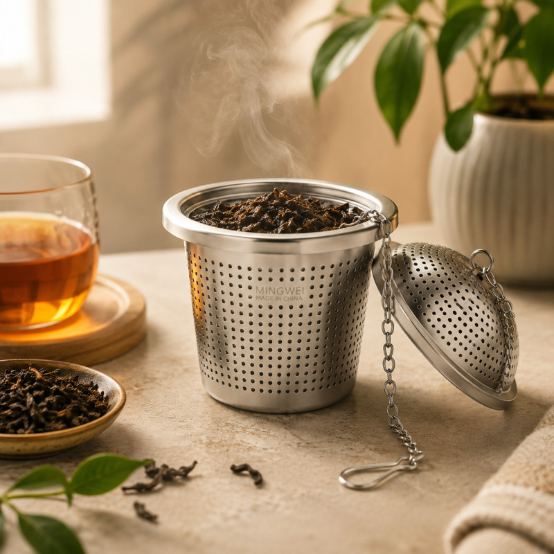 Stylish Grace Tea Ball Designed for Everyday Cooking &amp; Kitchen Excellence – Silver (H-5, W-5 CM)