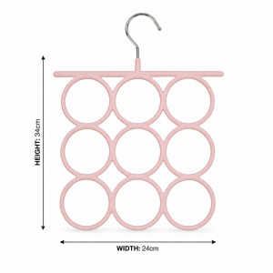 Pure Shine Clothing Ring Hanger Designed for Effortless Laundry &amp; Garment Care – Pink (H-34, W-24 CM)