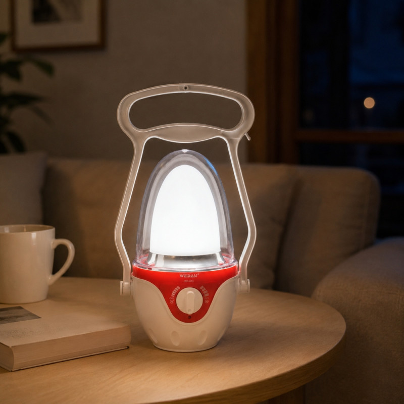 LED Lantern with Handle – Red (Compact)
