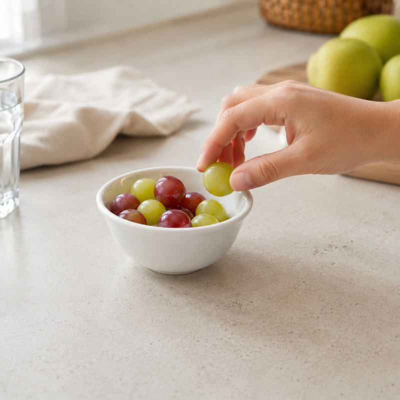 4-Bowl Small Ceramic Bowl – White (H-5cm X W-10cm)