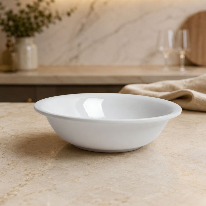 Elegant White Ceramic Bowl 