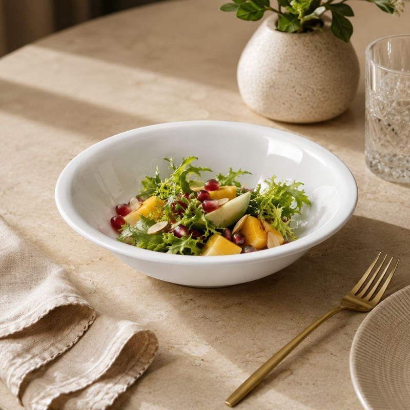 Elegant White Ceramic Bowl 