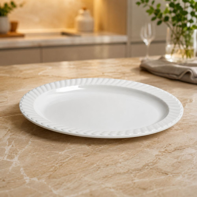 White Oval Serving Platter – Small