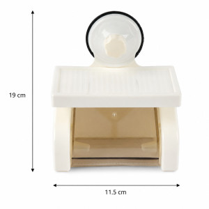 Arctic Fresh Toilet Paper Holder Designed for Daily Self-Care & Relaxation – White (H-19, W-11.5 CM)