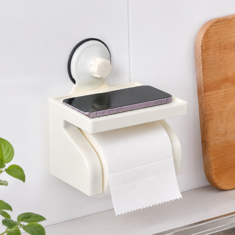 Arctic Fresh Toilet Paper Holder Designed for Daily Self-Care & Relaxation – White (H-19, W-11.5 CM)