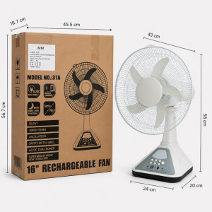 Rechargeable Electric Fan – 16"
