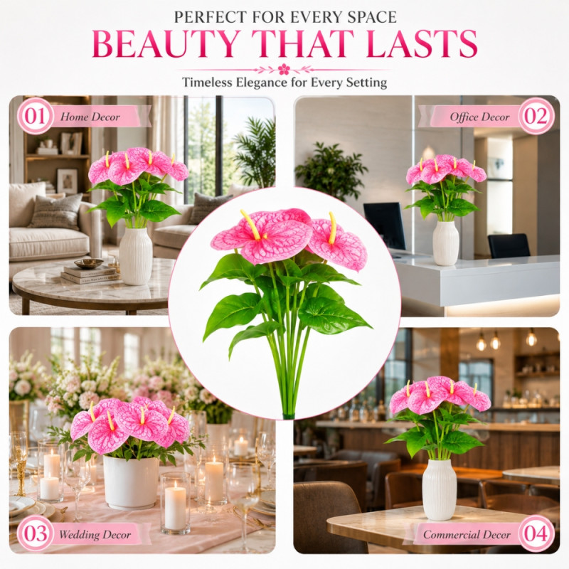 Premium 254M469 Artificial Flower – Pink Premium Quality (56cm)