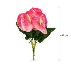 Elegant Bloom Artificial Anthurium Plant - Pink (Medium)