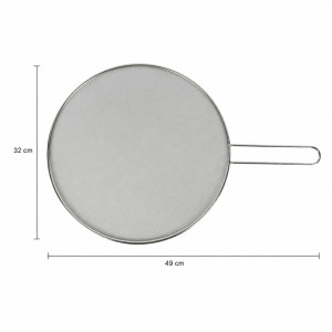 Preferred Series Splatter Screen Designed for Everyday Cooking & Kitchen Excellence – Silver (W-49, DIA-32 CM)