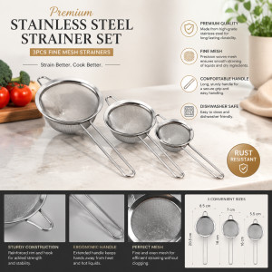 Stainless Steel Strainer Set