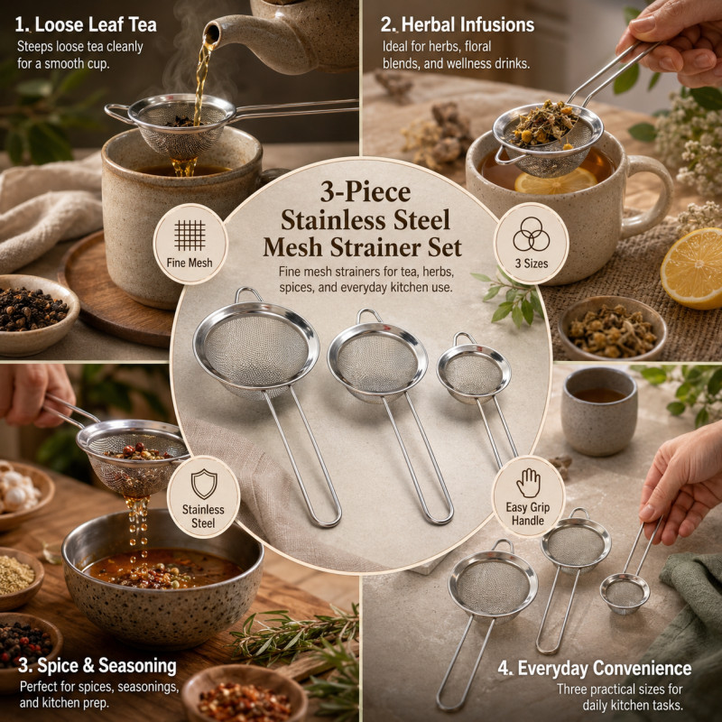 Stainless Steel Strainer Set