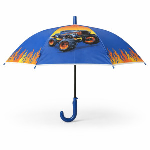 Children's Blue Monster Truck Themed Umbrella – 66 x 80cm – Dark Blue