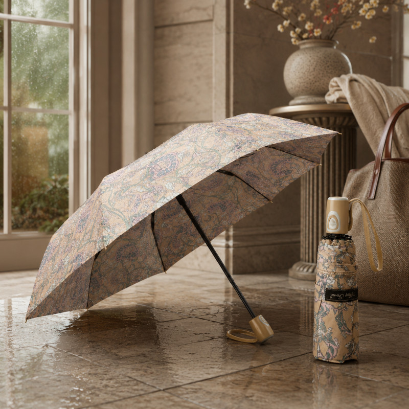 Dune Craft Folding Umbrella Designed for Weather Protection & Style – Tan (H-28, W-98, L-55 CM)