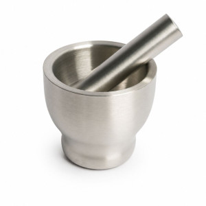 Garlic Pounder (12 x 13 x 15 cm) – Stainless Steel (Silver)