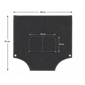 Refined Ease Kitchen Apron Designed for Everyday Cooking &amp; Kitchen Excellence – Black (H-75, W-68, L-34, D-19 CM)