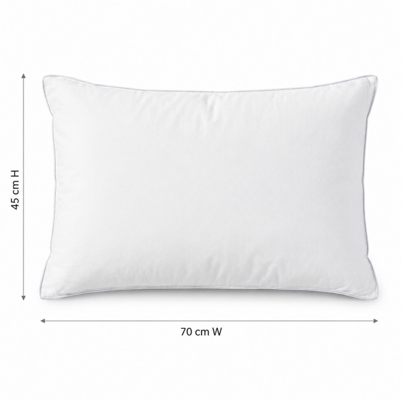 Woven Comfort Pillow Designed for Modern Living & Home Comfort – White (H-45, W-70 CM)