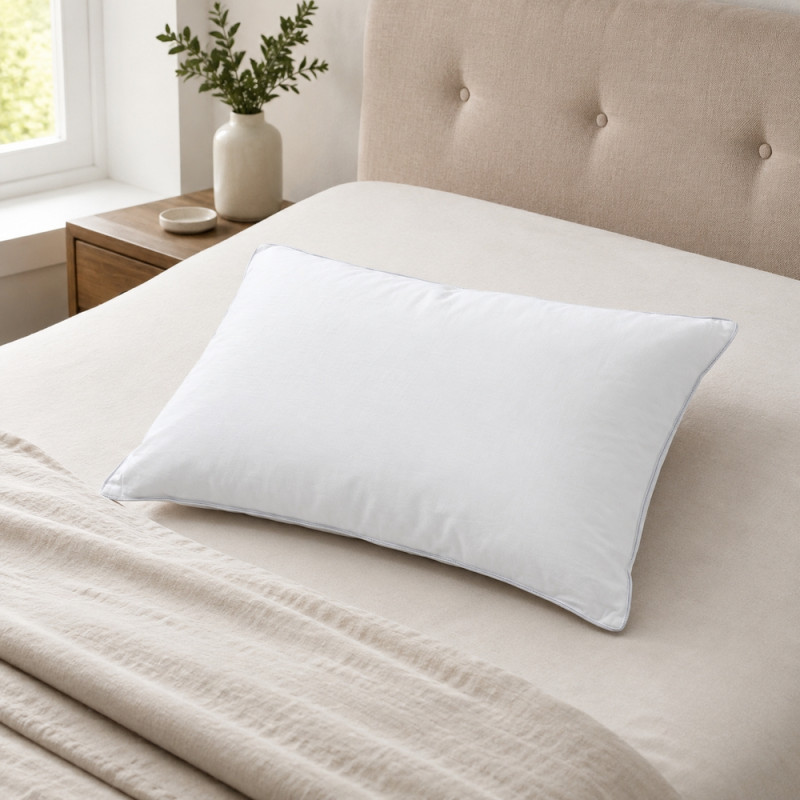 Woven Comfort Pillow Designed for Modern Living & Home Comfort – White (H-45, W-70 CM)