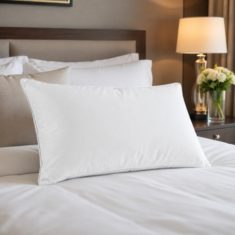 Woven Comfort Pillow Designed for Modern Living & Home Comfort – White (H-45, W-70 CM)