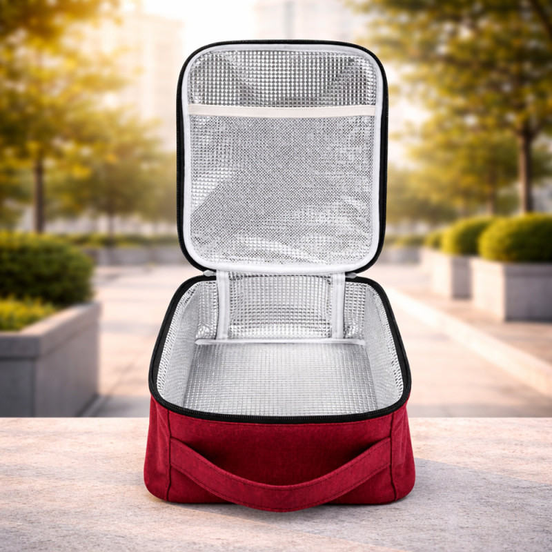 Insulated Thermal Lunch Bag – Classic Maroon (26cm)