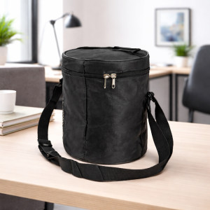 Insulated Cylindrical Lunch Bag With Adjustable Shoulder Strap Insulated Cylindrical Lunch Bag With Adjustable Shoulder Strap