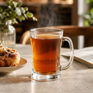 Clear Glass Beer Mug for Large Pours – 13 x 8cm – Transparent
