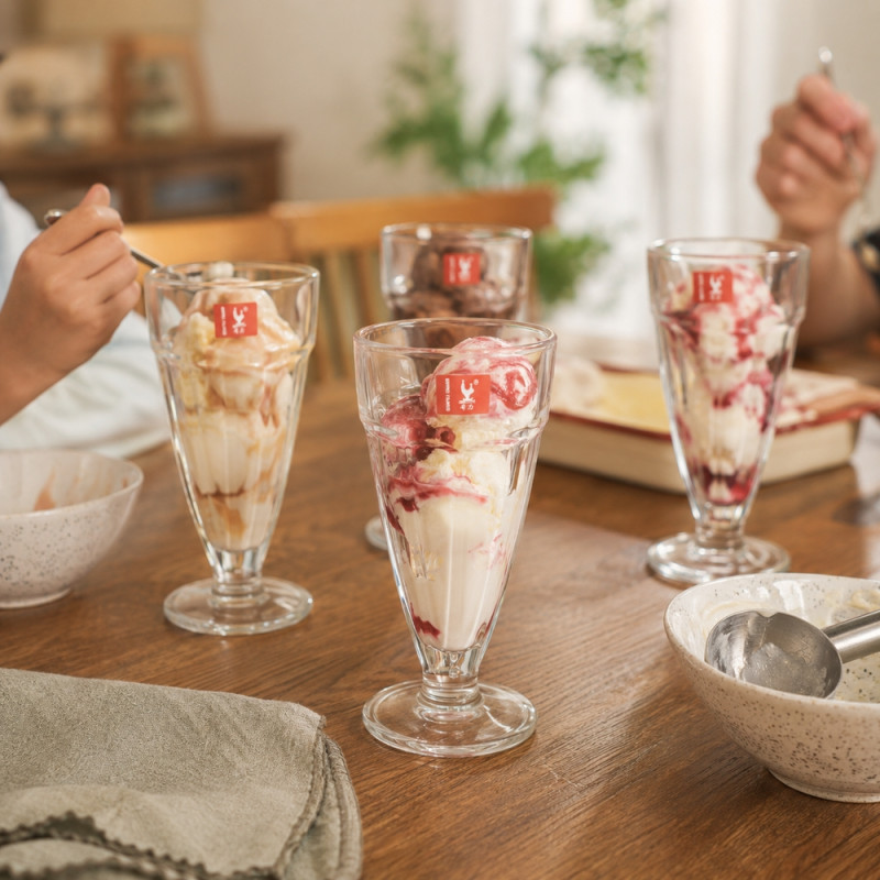 Elegant Ice Cream Glassware Set - 6pcs