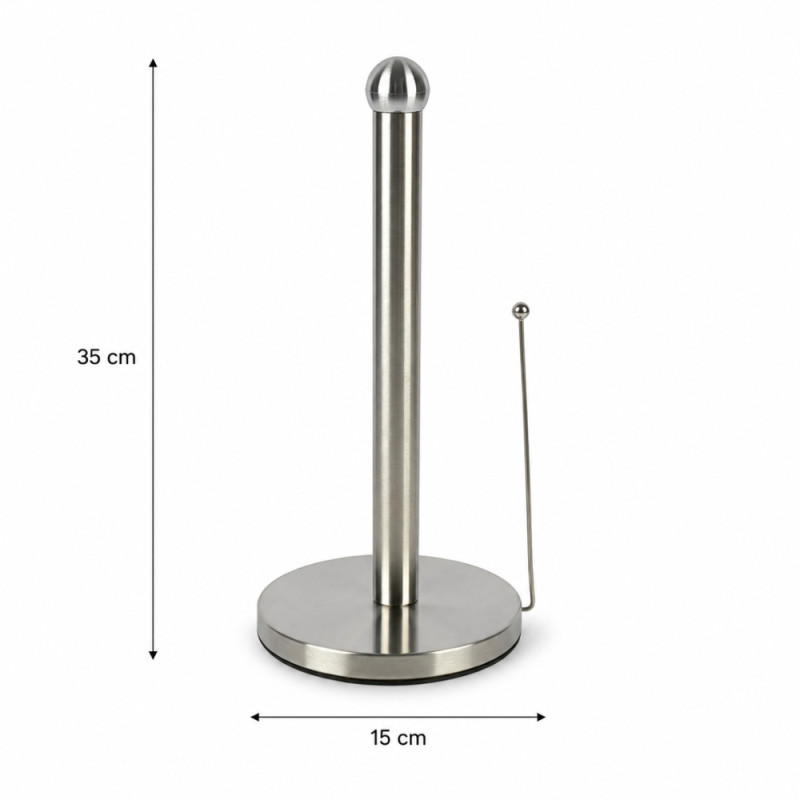 Refined Care Paper Towel Holder Designed for Everyday Cooking &amp; Kitchen Excellence – White (H-35, W-15 CM)