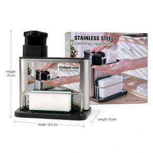 Stainless Steel Cleaning Liquid Bottle (500 ml) - Silver