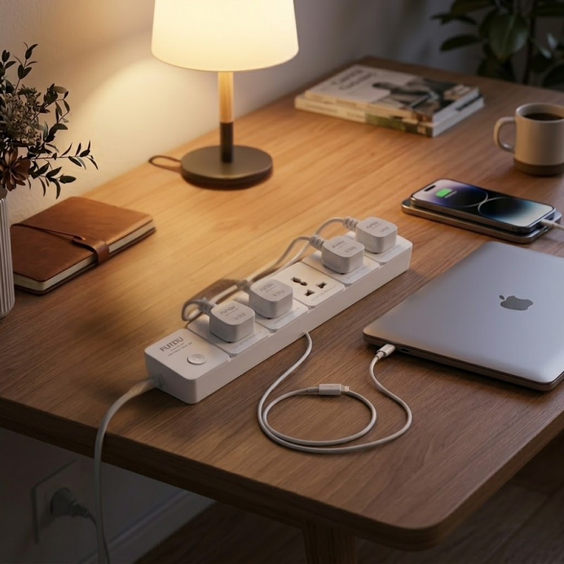 Professional Multi-Socket Extension Power Strip – 4 Sockets &amp; 3 USB Ports (3m)