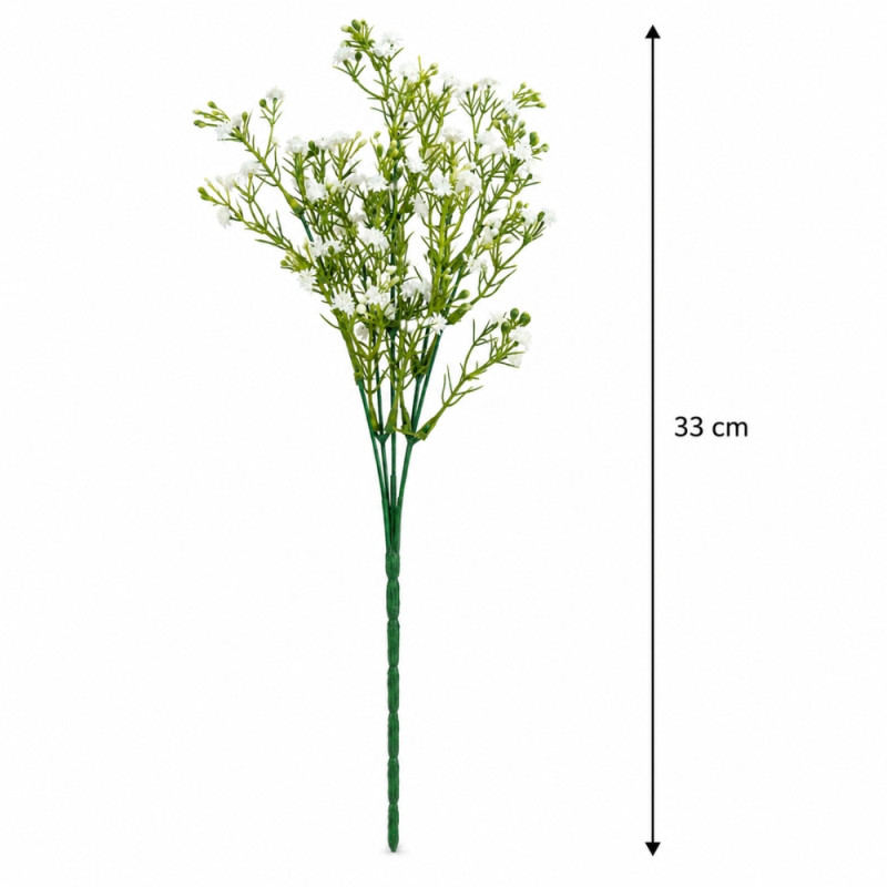 Artificial Baby's Breath Wedding Bouquet – Green Centerpiece (33cm)