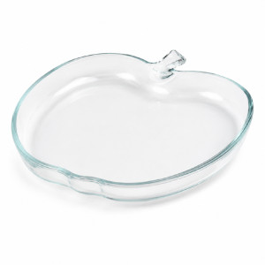 Clear Glass Apple-Shaped Serving Dish – 24 x 23 cm – Transparent