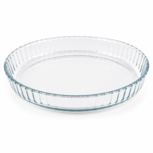 27 cm Glass Flan or Quiche Dishes – Transparent